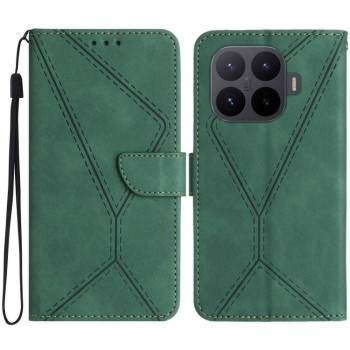 Чохол-книжка Stitching Embossed Leather на Xiaomi 17T 5G — зелений
