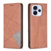 Чехол-книжка Rhombus Texture для OPPO Reno15 F 5G Global — коричневый