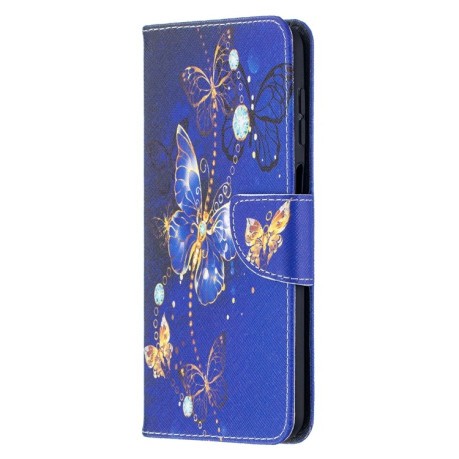 Чехол-книжка Colored Drawing для Samsung Galaxy A12/M12 - Purple Butterfly