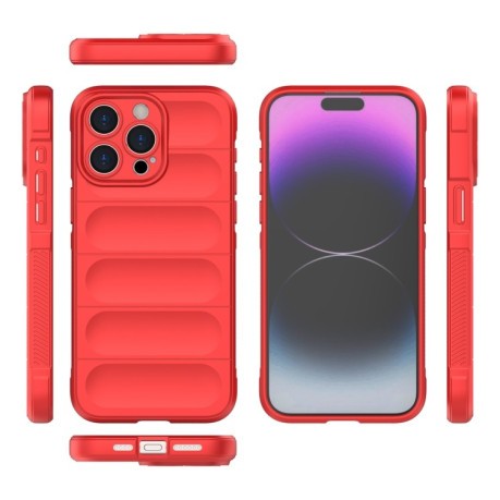 Силіконовий чохол Magic Flannel для iPhone 15 Pro Max - синій