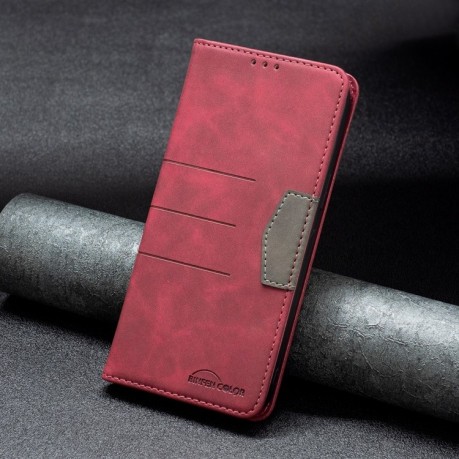 Чехол-книжка Magnetic Splicing для Xiaomi Redmi Note 11 / Poco M4 Pro 5G - красный