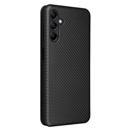 Чехол-книжка Carbon Fiber Texture для Samsung Galaxy M14 5G - черный