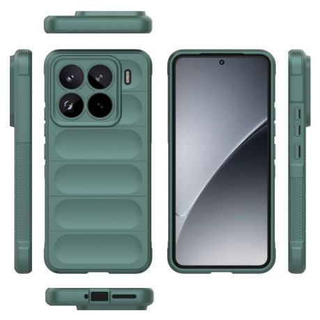 Силиконовый чехол Magic Flannel для Xiaomi 15 Pro - зеленый