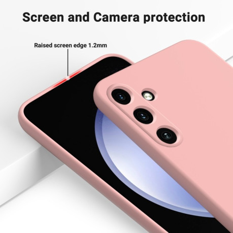 Силиконовый чехол Solid Color Liquid Silicone на Samsung Galaxy A35 5G - розовый