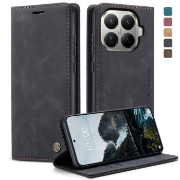 Чохол-книжка CaseMe-013 багатофункціональний з кишенькою на карт на Xiaomi 17T 5G — чорний