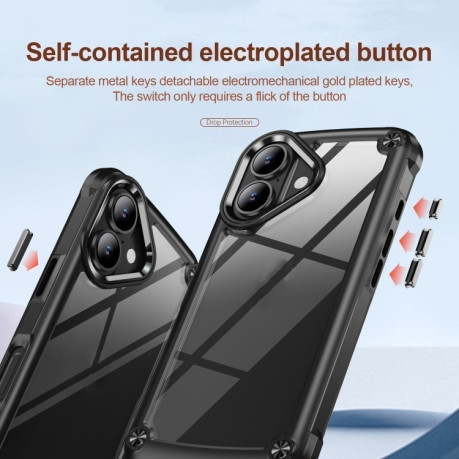 Противоударный чехол Lens Protection на iPhone 16 Plus - черный