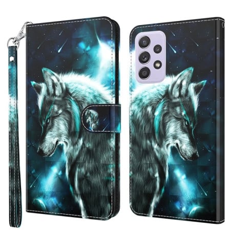 Чехол-книжка 3D Painting для Samsung Galaxy A04S / A13 / A13 5G - Wolf