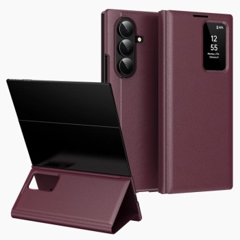Чехол-книжка Smart View Window Leather на Samsung Galaxy TriFold — красный
