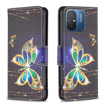 Чехол-книжка Colored Drawing Pattern для Xiaomi Redmi Poco C55/Redmi 12C/11A- Big Butterfly