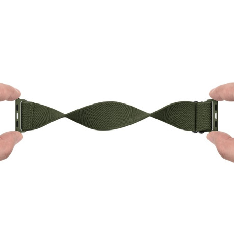Ремешок Polyester Nylon для Apple Watch 10 46mm/Ultra 49mm / Series 8/7 45mm / 44mm / 42mm/45mm/44mm/42mm - зеленый