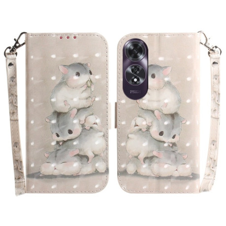 Чохол-книжка 3D Colored Horizontal Flip Leather для OPPO A60 4G - Squirrels
