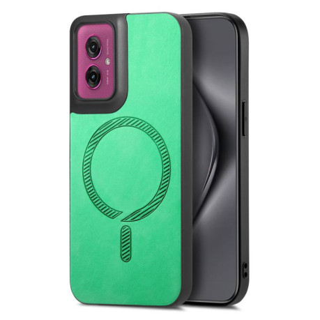 Чохол Retro MagSafe Magnetic PU на Motorola Moto G55 - зелений