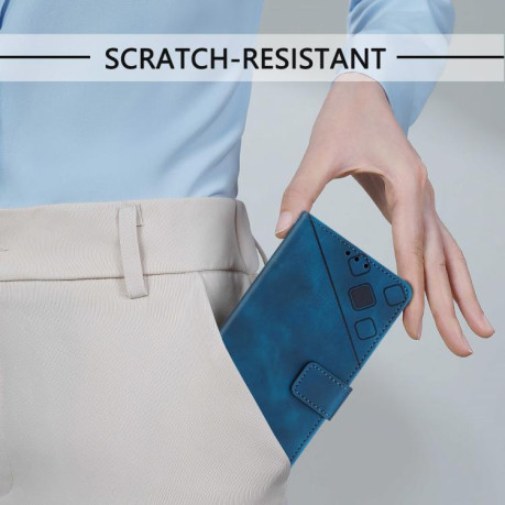 Чохол-книжка Skin-feel Embossed на Samsung Galaxy A07 4G - синій