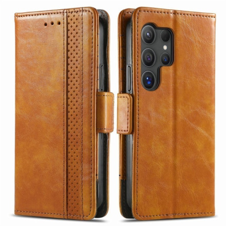 Чехол-книжка Dual-side Magnetic Buckle для Samsung Galaxy S25 Ultra 5G - хаки