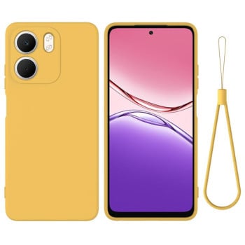 Силиконовый чехол Solid Color Liquid Silicone на OPPO A5x 4G / 5G - желтый