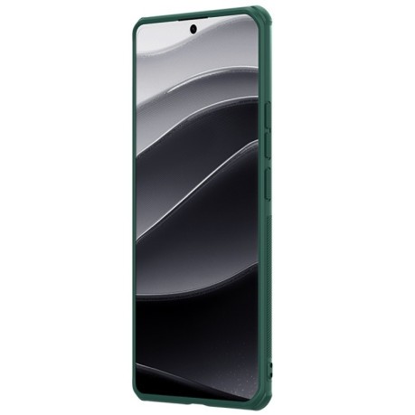 Противоударный чехол NILLKIN Super Frosted для Xiaomi Redmi Note 14 Pro+ 5G - зеленый