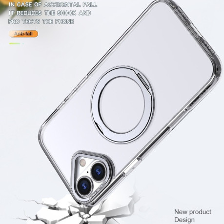 Протиударний чохол Wing Series MagSafe Magnetic Ring Holder для iPhone 16 - прозорий