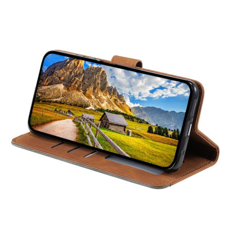Чохол-книжка Stitching Skin Feel на Motorola Edge 60 Fusion - коричневий