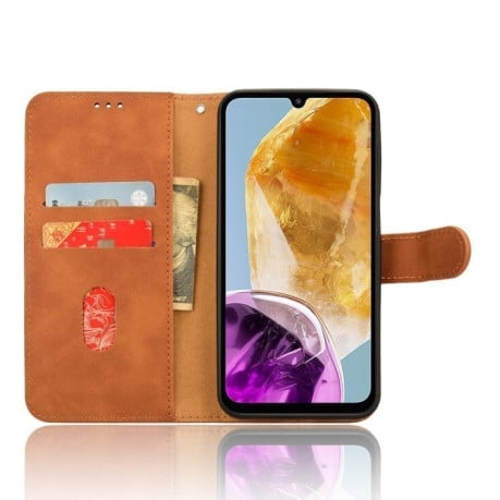 Чохол-книжка Skin Feel Magnetic для Samsung Galaxy M15 5G - коричневий