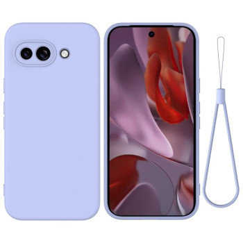 Силиконовый чехол Solid Color Liquid Silicone на Google Pixel 9a - фиолетовый