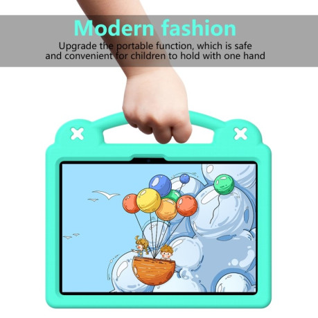 Противоударный чехол EVA Handle Kickstand Children для Xiaomi Pad 7 / 7 Pro 2024 - зеленый
