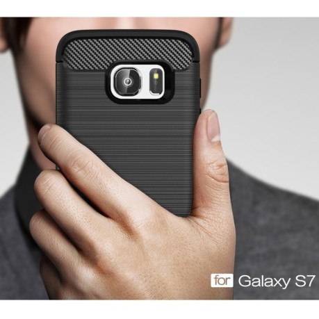Противоударный чехол Rugged Armor Fiber для Samsung Galaxy S7 / G930 - черный