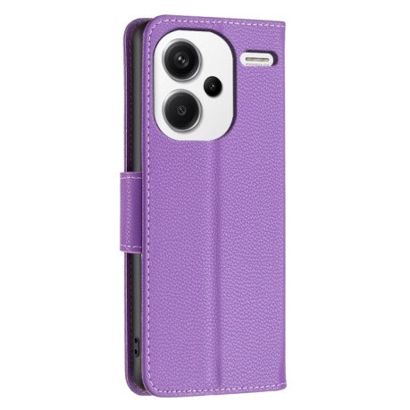 Чехол-книжка Litchi Texture Pure Color на Xiaomi Redmi Note 13 Pro+ - фиолетовый
