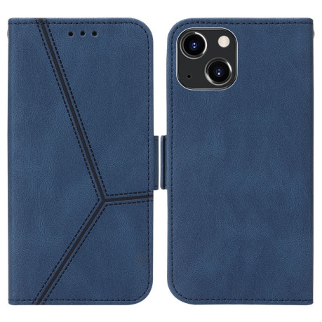 Чохол-книжка Embossing Stripe RFID для iPhone 14 Plus - синій