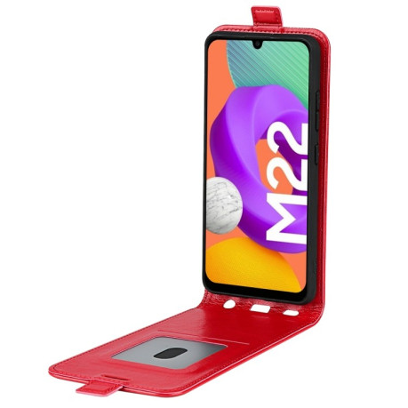 Фліп-чохол R64 Texture Single на Samsung Galaxy M22 - червоний