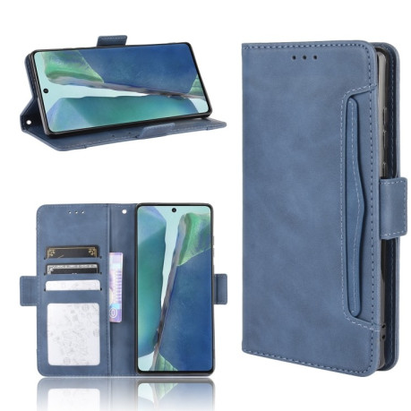 Кожаный чехол-книжка Wallet Style Skin на Samsung Galaxy S20 FE - синий