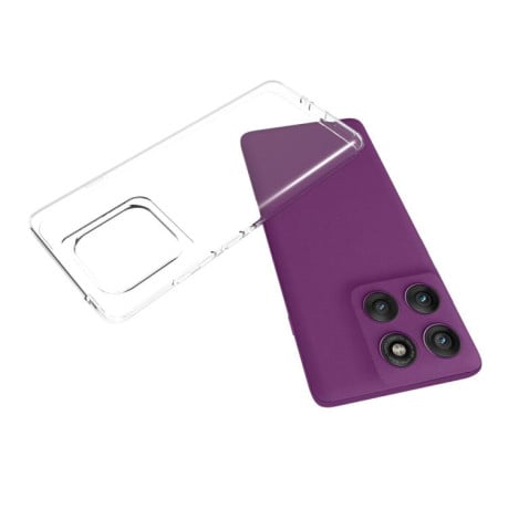 Силиконовый прозрачный чехол Waterproof Texture на Motorola Edge 60 Pro
