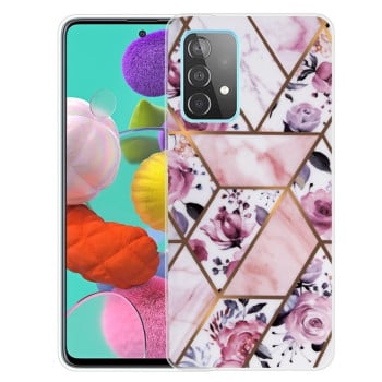 Противоударный чехол Marble Pattern для Samsung Galaxy A52/A52s - Rhombus Rose