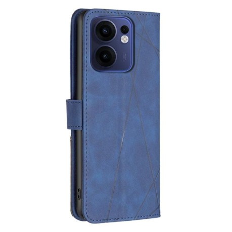 Чехол-книжка Rhombus Texture для OPPO Reno13 F/Reno13 FS - синий