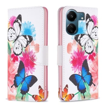 Чохол-книжка Colored Drawing Pattern для Xiaomi Redmi 13C/Poco C65/Poco C65 - Butterflies