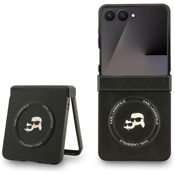 Оригинальній чехол Karl Lagerfeld Karl&amp;amp;Choupette Pins MagSafe на Samsung Galaxy Flip 7 - Black