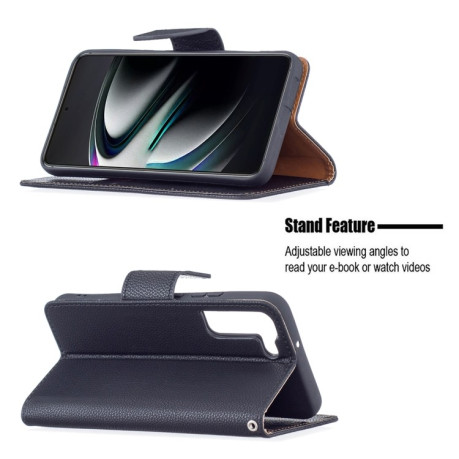 Чохол-книжка Litchi Texture Pure Color Samsung Galaxy S22 Plus 5G - чорний