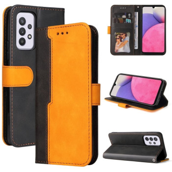 Чехол-книжка Business Stitching-Color для Samsung Galaxy A33 5G - оранжевый