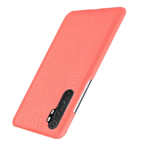 Ударопрочный чехол Crocodile Texture на Xiaomi Mi Note 10 Lite - красный