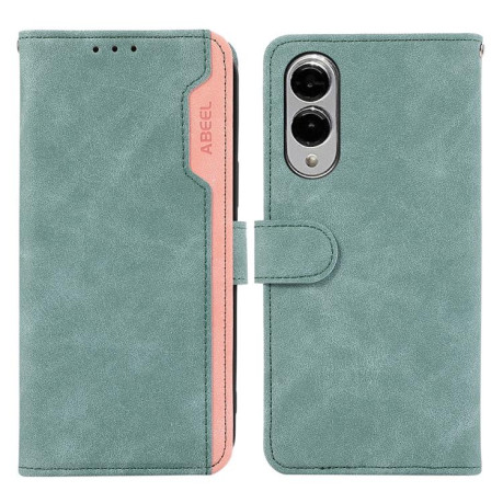 Чохол-книжка ABEEL Color Block Magnetic RFID Leather для Samsung Galaxy S25 Edge 5G - зелений