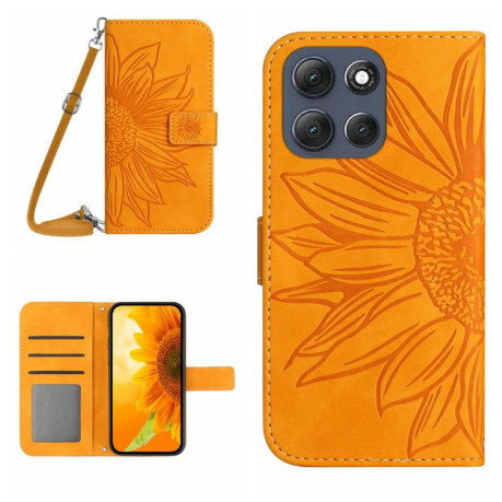 Чехол-книжка Skin Feel Sun Flower для Motorola Moto G86 5G - жовтий