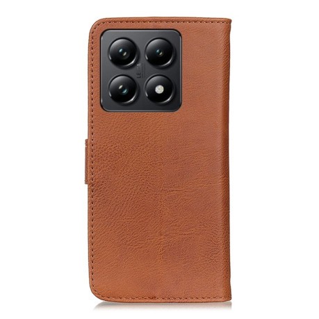 Чохол-книжка KHAZNEH Cowhide Texture на Xiaomi 14T Pro - коричневий