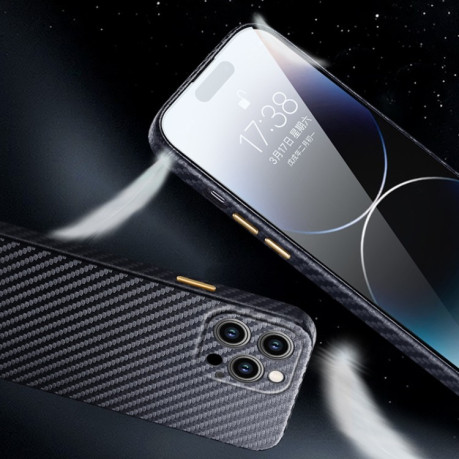 Протиударний чохол R-JUST Carbon для iPhone 14 Pro - сірий