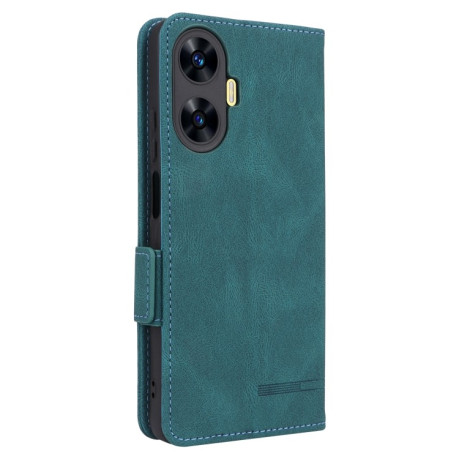 Чехол-книжка Magnetic Clasp Flip для Realme C55 - зеленый