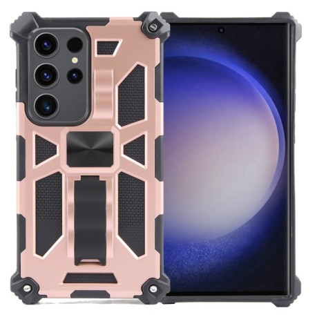 Противоударный чехол Magnetic Armor для Samsung Galaxy S24 Ultra 5G - розовое золото