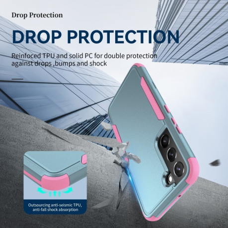 Противоударный чехол EsCase durable для Samsung Galaxy S22 Plus 5G - розово-голубой