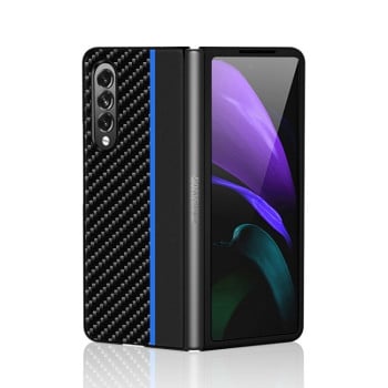 Протиударний чохол Carbon Fiber на Samsung Galaxy Z Fold 3 - синій