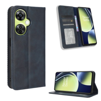Чехол-книжка Magnetic Buckle Retro Crazy Horse Texture на OnePlus Nord N30/CE 3 Lite - синий