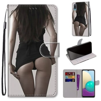 Чехол-книжка Coloured Drawing на Samsung Galaxy A02 / M02 - Upskirt