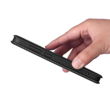 Чехол-книжка Carbon Fiber Texture на OnePlus 13T - черный