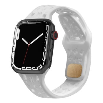 Ремінець English Letters для Apple Watch 10 42mm/Series 8/7 41mm / 40mm / 38mm - білий